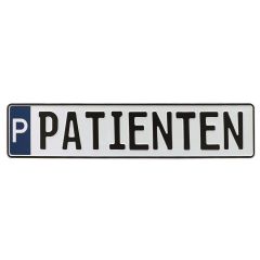 Parkplatzschild "PATIENTEN"