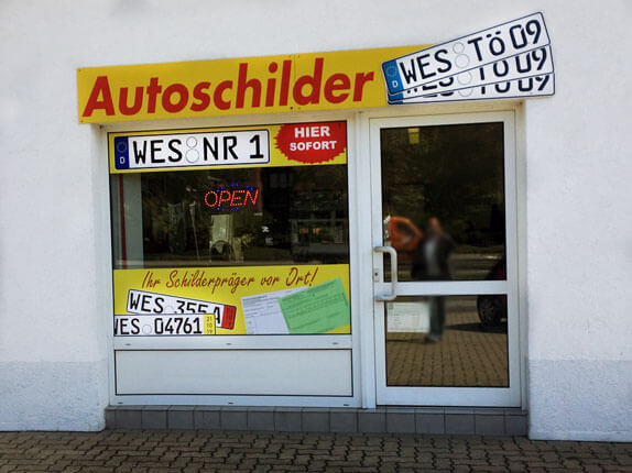 Schilderpartner für Autoschilder in Wesel