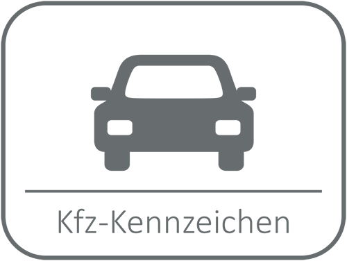 Kfz-Kennzeichen und Autoschilder