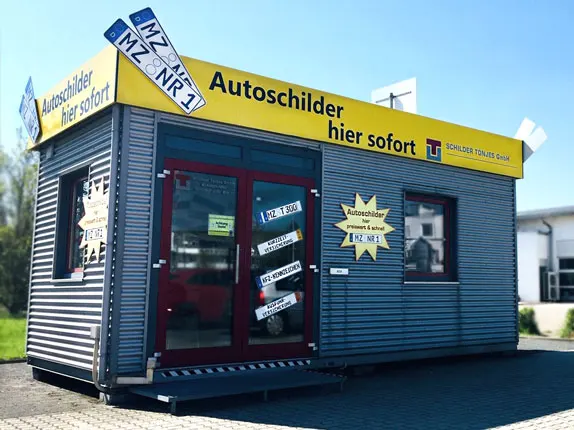 Außenansicht vom Kooperationspartner für Autoschilder Tönjes in