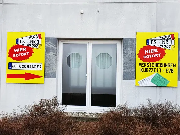 Außenansicht vom Kooperationspartner von Bavaria Autoschilder in Traunstein