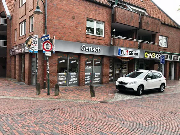 Außenansicht vom Kooperationspartner von Buffalo Autoschilder in Lingen