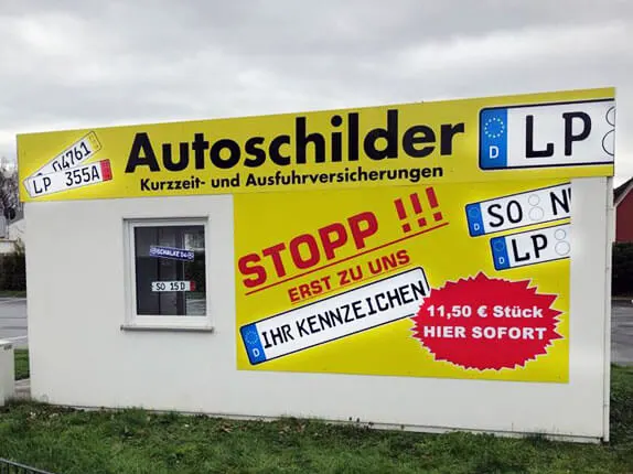 Außenansicht vom Schilderpartner für Autoschilder Tönjes in Lippstadt