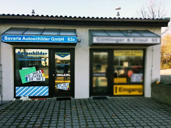 Außenansicht vom Kooperationspartner von Bavaria Autoschilder in Straubing