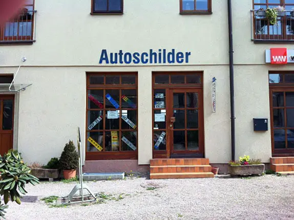 Außenansicht vom Kooperationspartner von Bavaria Autoschilder in Lohr am Main