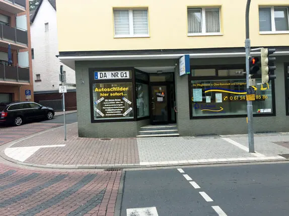 Außenansicht vom Kooperationspartner von Autoschilder Steininger in Ober-Ramstadt