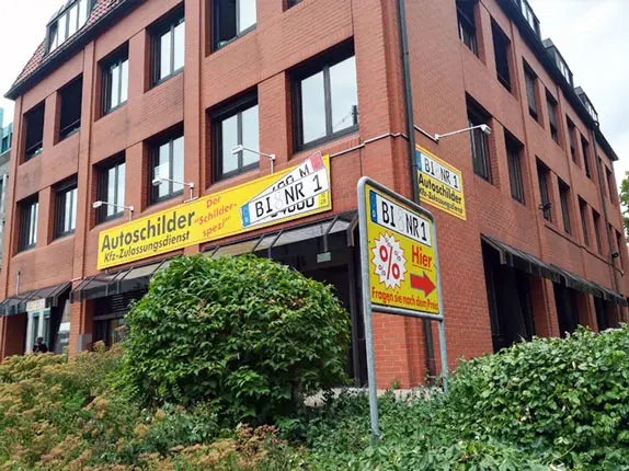 Außenansicht vom Kooperationspartner von Autoschilder Steininger in Bielefeld