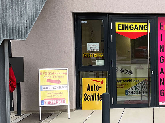 Außenansicht von Autoschilder & Zulassungen Buffalo in Schwäbisch Hall