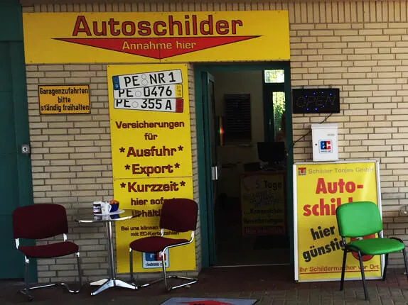 Außenansicht vom Kooperationspartner für Autoschilder Tönjes in Peine