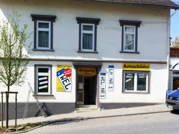 Außenansicht vom Kooperationspartner von Autoschilder BGT in Weilburg