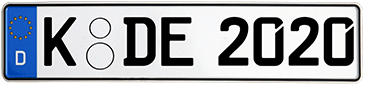 Kennzeichen erstellen und bestellen