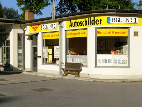Außenansicht vom Kooperationspartner von Bavaria Autoschilder in Bad Reichenhall
