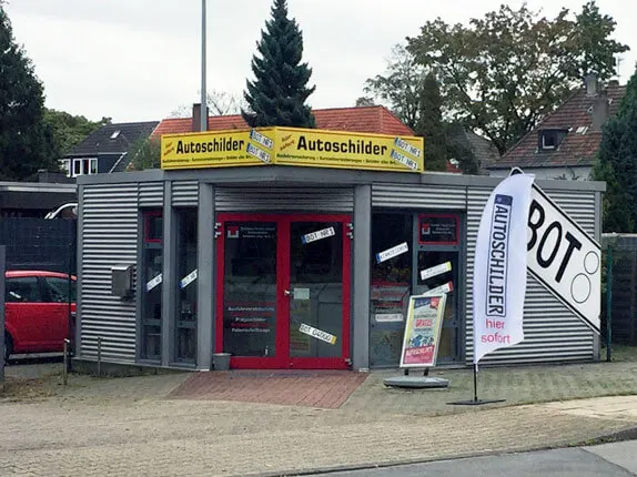 Außenansicht vom Kooperationspartner für Autoschilder Tönjes in Bottrop