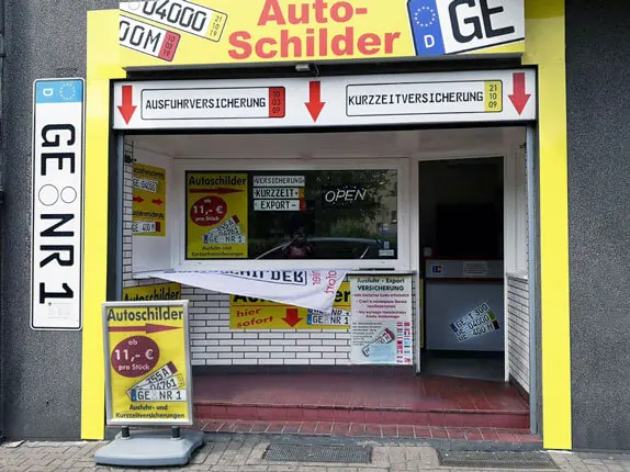 Außenansicht vom Kooperationspartner für Autoschilder Tönjes in Gelsenkirchen